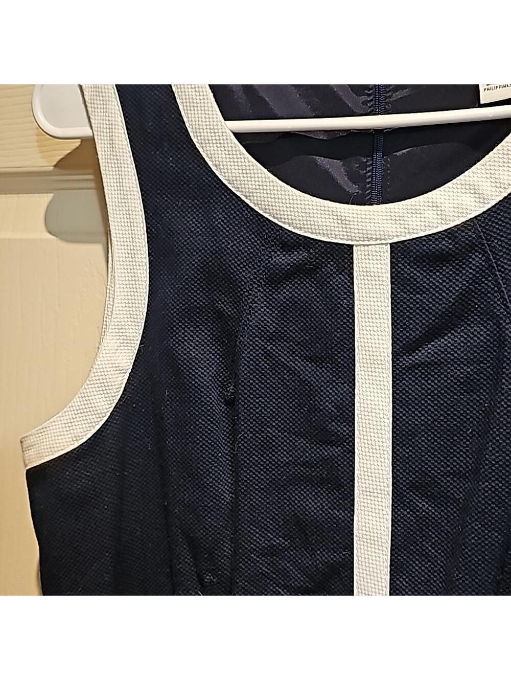 Banana Republic navy/white contrast dress size 10 - Picture 3 of 7